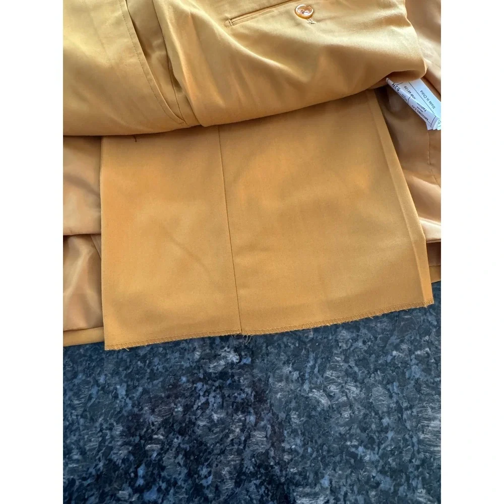 Kent & Park Mens 3 Piece Suit Gold M2770‎ Superior 150s Wool Touch 52R New